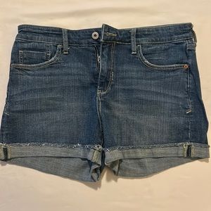 Pilcro and the letterpress blue jean shorts